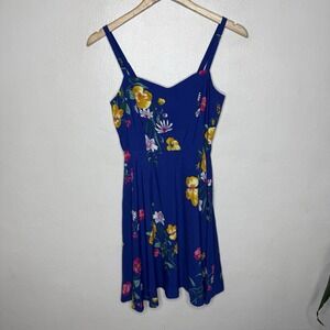 New Old Navy Cami Sleeveless Dress Blue Floral Cottagecore Womens XS‎